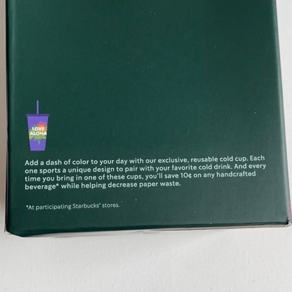 Starbucks Hot Sun Cold Brew Limited Edition Hawaii Reusable Cup $5 ADD ON ONLY!! - Picture 7 of 9